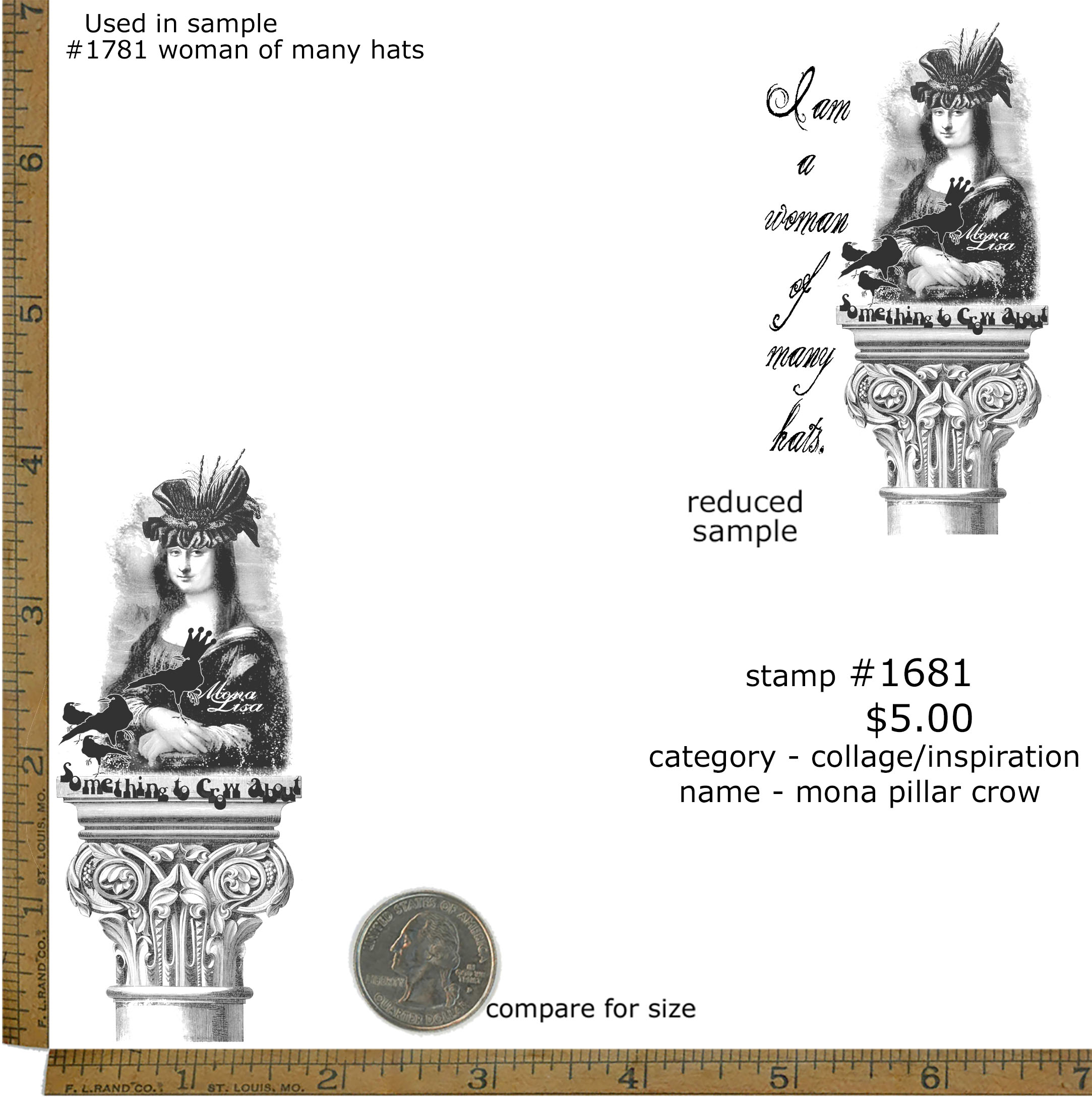 #1681 - Mona Pillar Crow - Collage/Inspiration